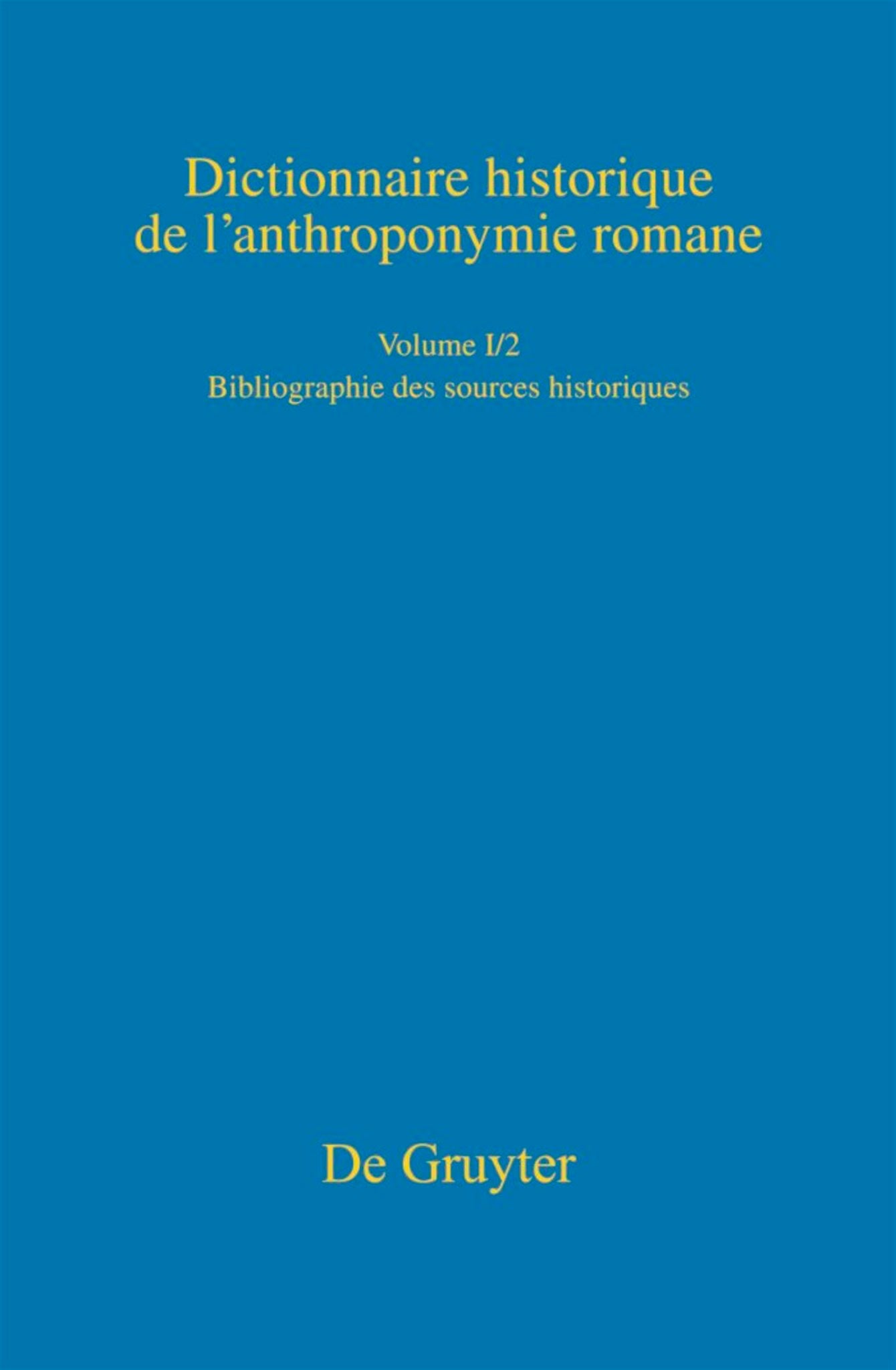 Bibliographie des sources historiques
